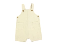 Lil Atelier bleached sand overall shorts